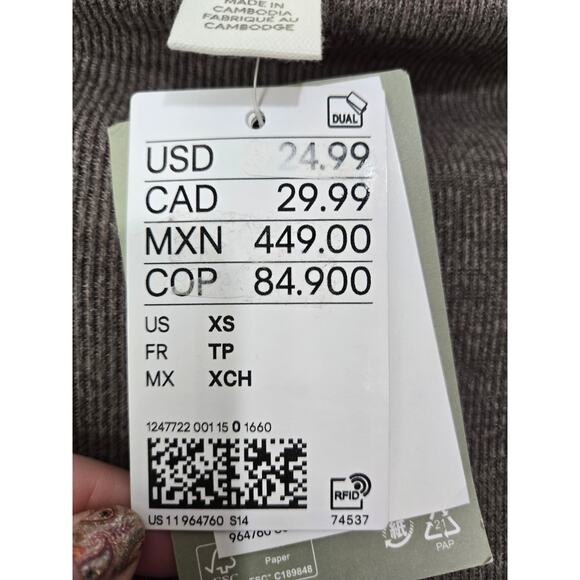 NEW WITH TAGS H&M Sweater XS Dark Beige Melange - Picture 11 of 16